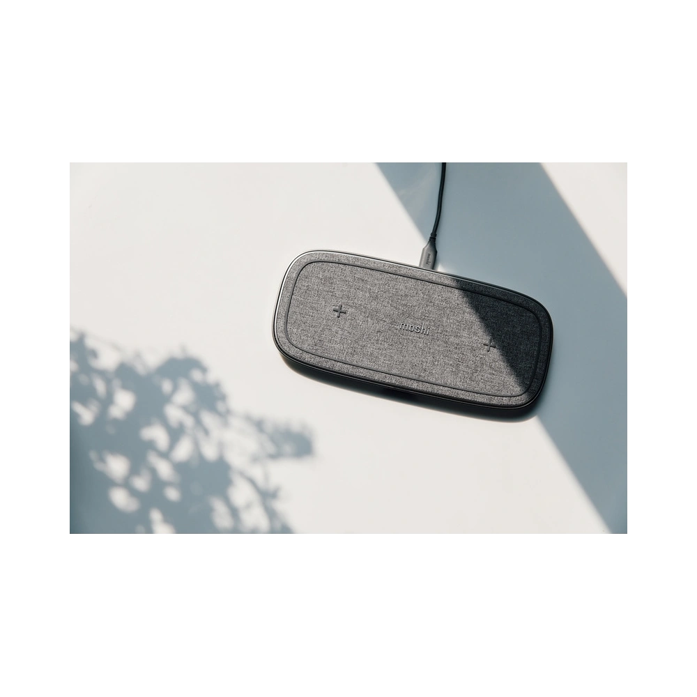 Hurtownia GSM - Dvojitá bezdrátová indukční nabíječka Moshi Sette Q Qi (Nordic Grey) - MOSH144GRY - {ean13} - Hurt