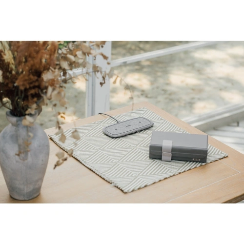 Podwójna bezprzewodowa ładowarka indukcyjna Moshi Sette Q Qi (Nordic Grey)