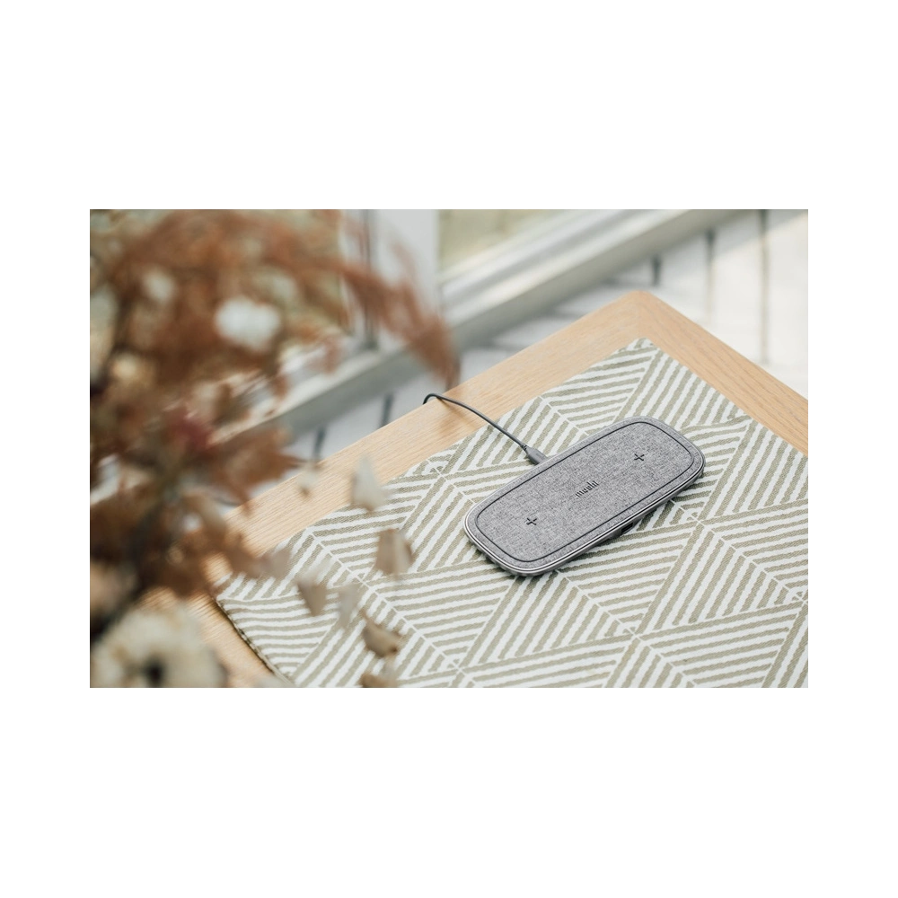 Hurtownia GSM - Dvojitá bezdrátová indukční nabíječka Moshi Sette Q Qi (Nordic Grey) - MOSH144GRY - {ean13} - Hurt