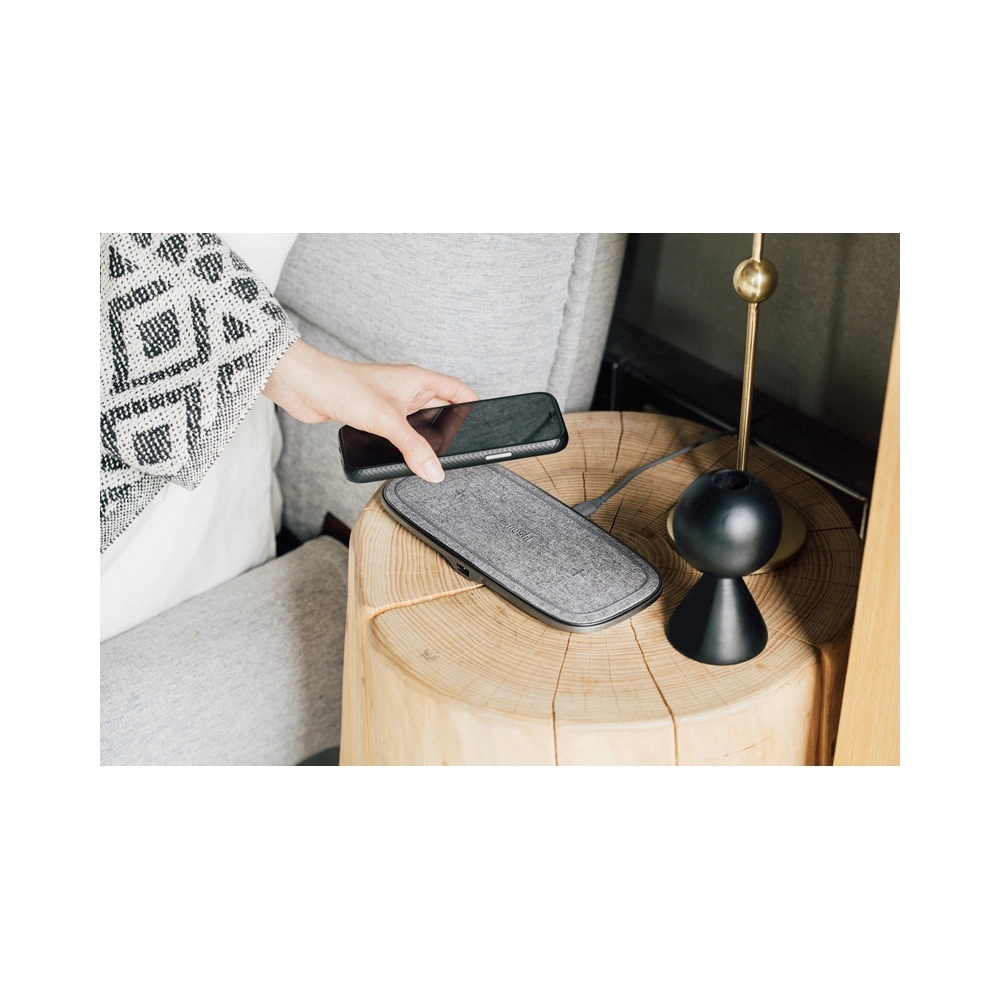 Hurtownia GSM - Dvojitá bezdrátová indukční nabíječka Moshi Sette Q Qi (Nordic Grey) - MOSH144GRY - {ean13} - Hurt