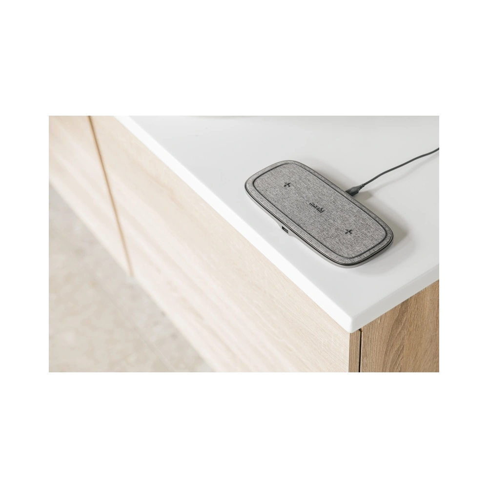 Hurtownia GSM - Dvojitá bezdrátová indukční nabíječka Moshi Sette Q Qi (Nordic Grey) - MOSH144GRY - {ean13} - Hurt