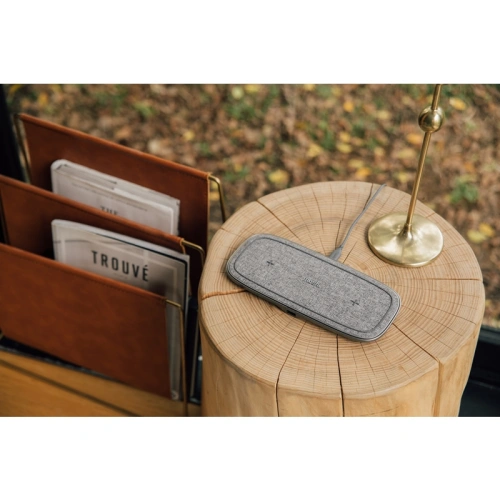 Podwójna bezprzewodowa ładowarka indukcyjna Moshi Sette Q Qi (Nordic Grey)