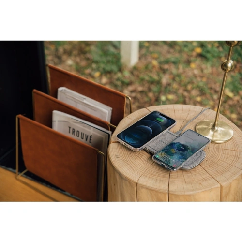 Podwójna bezprzewodowa ładowarka indukcyjna Moshi Sette Q Qi (Nordic Grey)