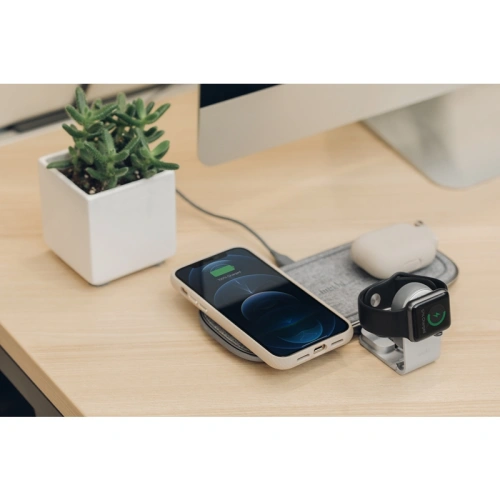 Podwójna bezprzewodowa ładowarka indukcyjna Moshi Sette Q Qi (Nordic Grey)