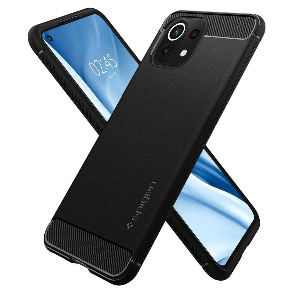 Hurtownia GSM - Etui Spigen Rugged Armor Xiaomi Mi 11 Lite LTE/5G matná černá - SPN1624BLK - {ean13} - Hurt