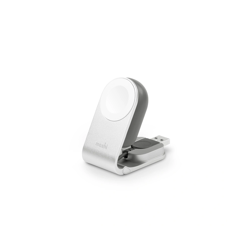 Hurtownia GSM - Składana ładowarka MFi do Apple Watch Moshi Flekto z kablem USB (srebrny) - MOSH145SLV - {ean13} - Hurt