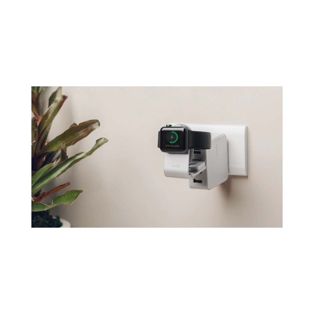 Hurtownia GSM - Składana ładowarka MFi do Apple Watch Moshi Flekto z kablem USB (srebrny) - MOSH145SLV - {ean13} - Hurt