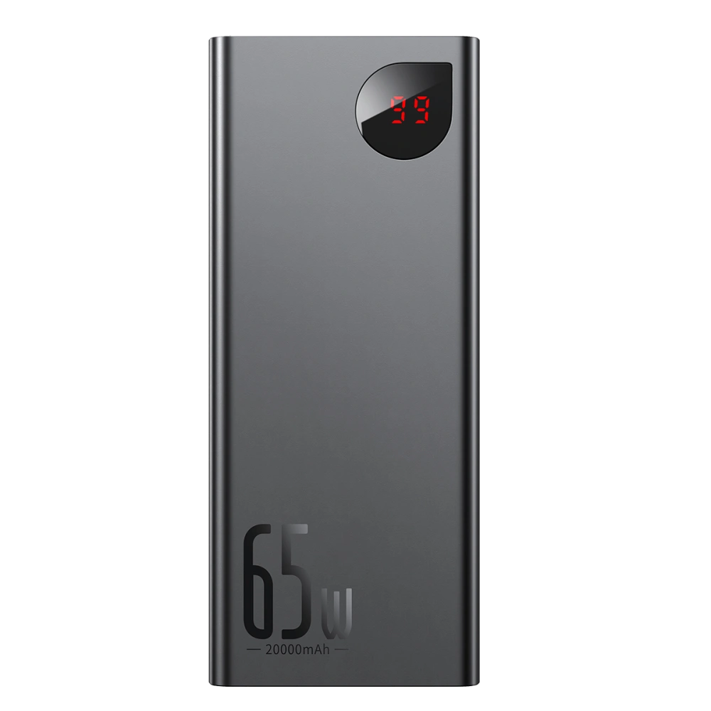 Hurtownia GSM - PowerBank Baseus Adaman Metal 20000mAh, PD, QC 3.0, 65W, 2xUSB + USB-C + micro USB, (czarny) - BSU2696BLK - {ean13} - Hurt