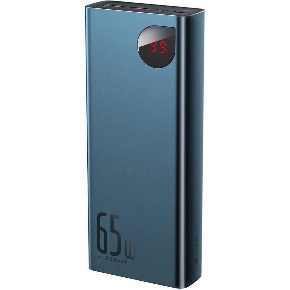 Hurtownia GSM - PowerBank Baseus Adaman Metal 20000mAh, PD, QC 3.0, 65W, 2xUSB + USB-C + micro USB, (modrý) - BSU2697BLU - {ean13} - Hurt