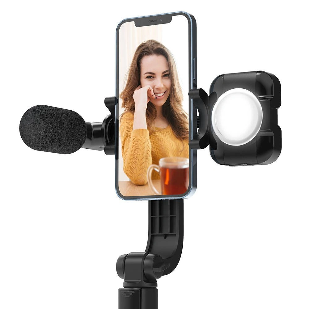 Hurtownia GSM - Statyw / tripod / Selfie stick BlitzWolf BW-BS15 z lampą i mikrofonem - BLZ378 - {ean13} - Hurt