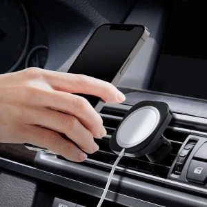Uchwyt samochodowy Spigen MagFit Apple MagSafe Car Charger Holder Black