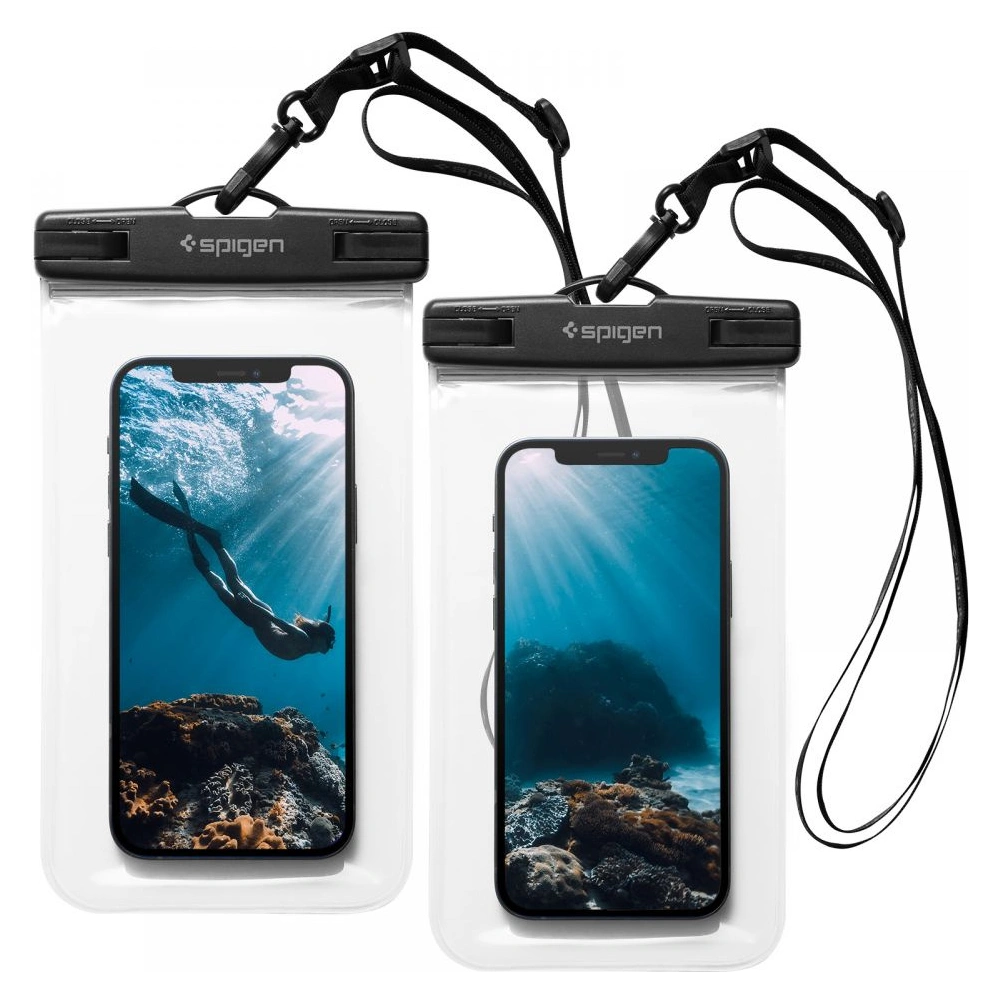 Hurtownia GSM - Uniwersalne wodoszczelne etui Spigen A601 Universal Waterproof Case Crystal Clear [2 PACK] - SPN1626CL - {ean13} - Hurt