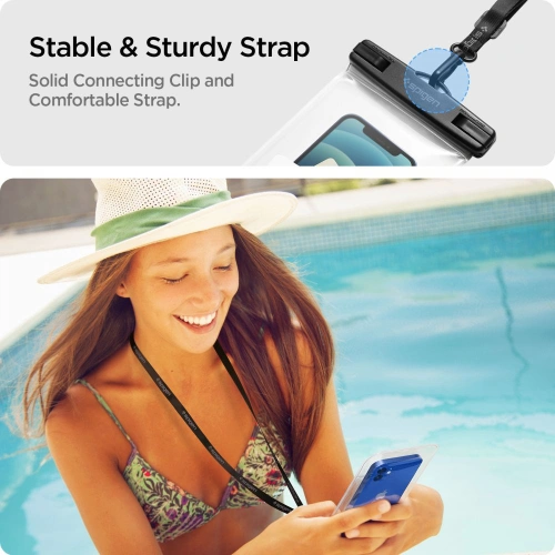 Uniwersalne wodoszczelne etui Spigen A601 Universal Waterproof Case Crystal Clear [2 PACK]