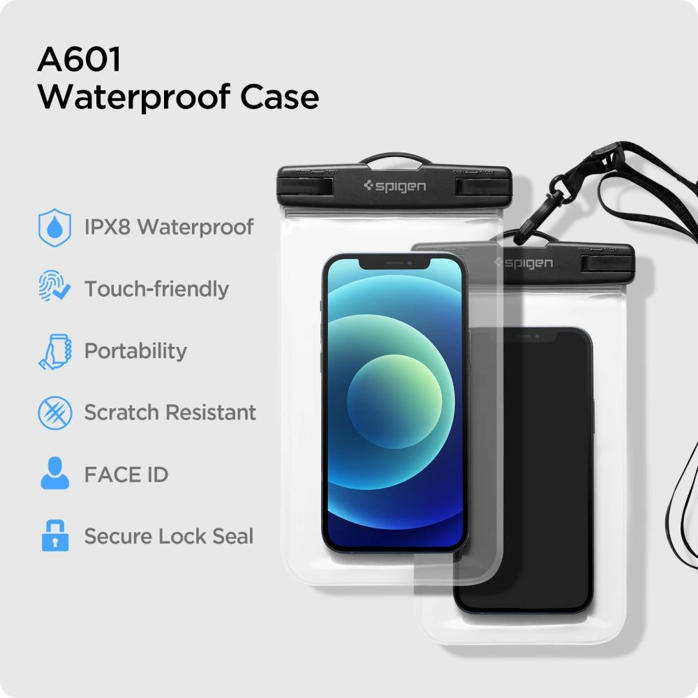 Hurtownia GSM - Uniwersalne wodoszczelne etui Spigen A601 Universal Waterproof Case Crystal Clear [2 PACK] - SPN1626CL - {ean13} - Hurt