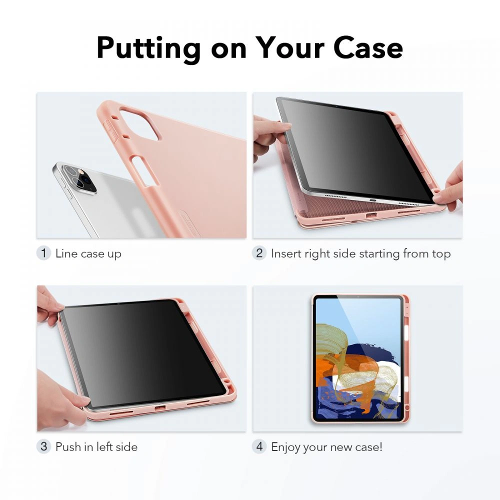 Hurtownia GSM - Etui ESR Rebound Pencil Apple iPad Pro 11 2021 (3. generace) Rose Gold - ESR323RS - {ean13} - Hurt