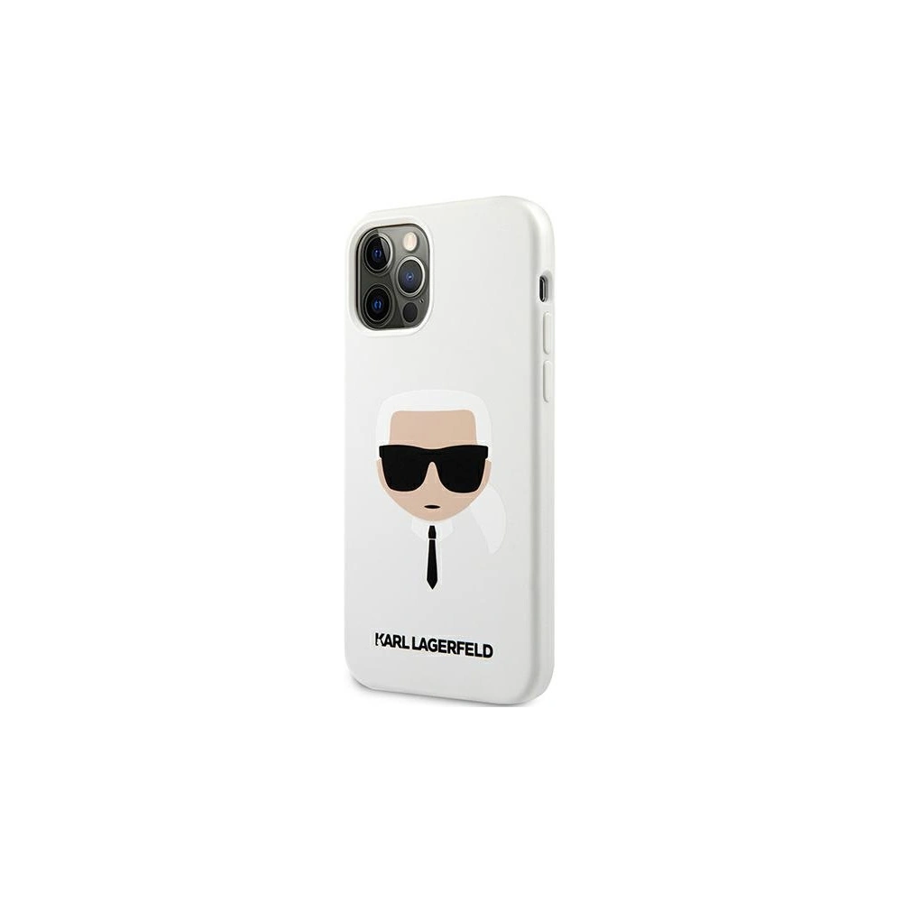 Hurtownia GSM - Etui Karl Lagerfeld KLHCP12MSLKHWH Apple iPhone 12/12 Pro biały/white hardcase Silicone Karl`s Head - KLD507WHT - {ean13} - Hurt