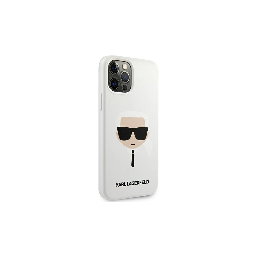 Hurtownia GSM - Etui Karl Lagerfeld KLHCP12MSLKHWH Apple iPhone 12/12 Pro biały/white hardcase Silicone Karl`s Head - KLD507WHT - {ean13} - Hurt