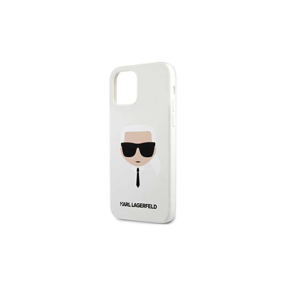 Hurtownia GSM - Etui Karl Lagerfeld KLHCP12MSLKHWH Apple iPhone 12/12 Pro bílý/white hardcase Silicone Karl`s Head - KLD507WHT - {ean13} - Hurt
