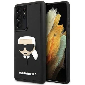 Hurtownia GSM - Etui Karl Lagerfeld KLHCS21LKH3DBK Samsung Galaxy S21 Ultra czarny/black hardcase 3D Rubber Karl`s Head - KLD508BLK - {ean13} - Hurt