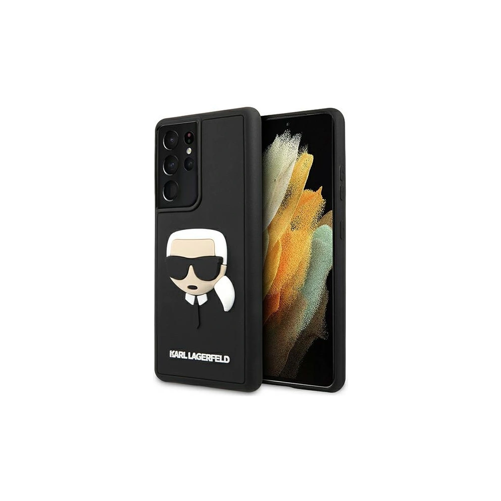 Hurtownia GSM - Etui Karl Lagerfeld KLHCS21LKH3DBK Samsung Galaxy S21 Ultra černý/black hardcase 3D Rubber Karl`s Head - KLD508BLK - {ean13} - Hurt