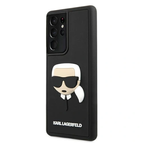 Etui Karl Lagerfeld KLHCS21LKH3DBK Samsung Galaxy S21 Ultra czarny/black hardcase 3D Rubber Karl`s Head