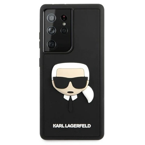 Etui Karl Lagerfeld KLHCS21LKH3DBK Samsung Galaxy S21 Ultra czarny/black hardcase 3D Rubber Karl`s Head