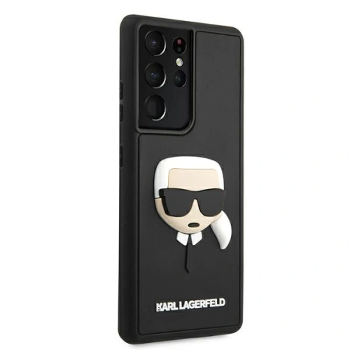 Etui Karl Lagerfeld KLHCS21LKH3DBK Samsung Galaxy S21 Ultra czarny/black hardcase 3D Rubber Karl`s Head
