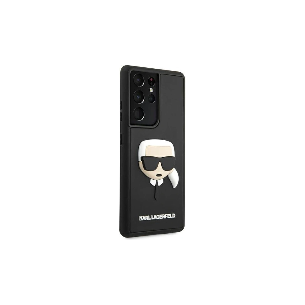 Hurtownia GSM - Etui Karl Lagerfeld KLHCS21LKH3DBK Samsung Galaxy S21 Ultra černý/black hardcase 3D Rubber Karl`s Head - KLD508BLK - {ean13} - Hurt