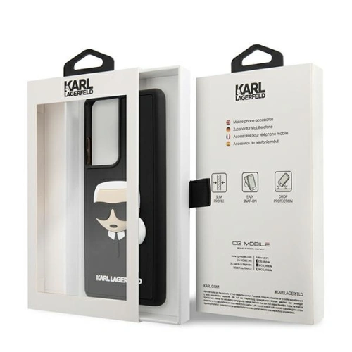 Etui Karl Lagerfeld KLHCS21LKH3DBK Samsung Galaxy S21 Ultra czarny/black hardcase 3D Rubber Karl`s Head