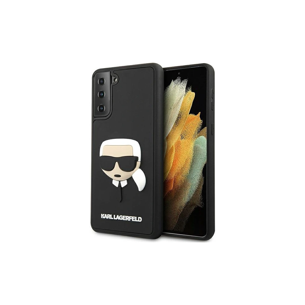 Wholesale Karl Lagerfeld KLHCS21MKH3DBK Samsung Galaxy S21+ Plus black hardcase 3D Rubber Karl`s Head - KLD509BLK - {ean13} - Hurt