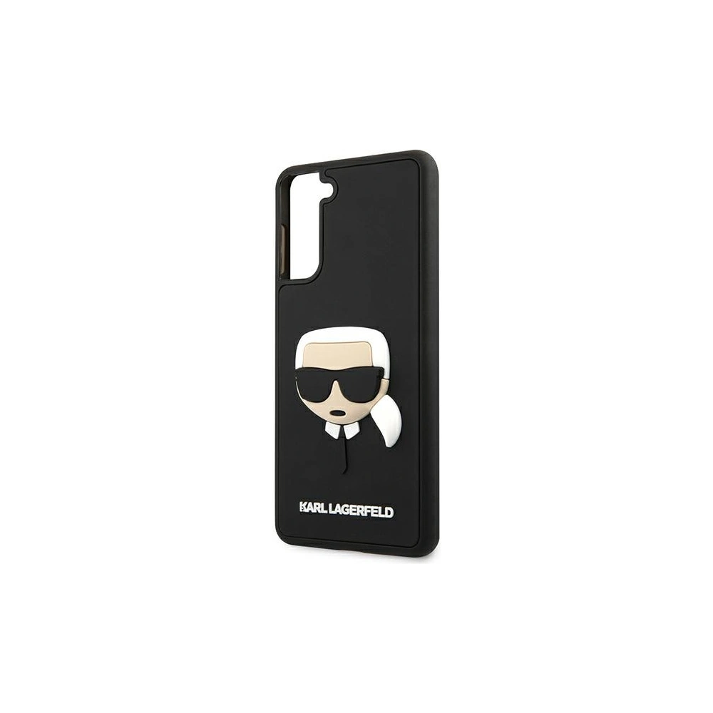 Etui Karl Lagerfeld KLHCS21MKH3DBK Samsung Galaxy S21+ Plus černé/black hardcase 3D Rubber Karl`s Head