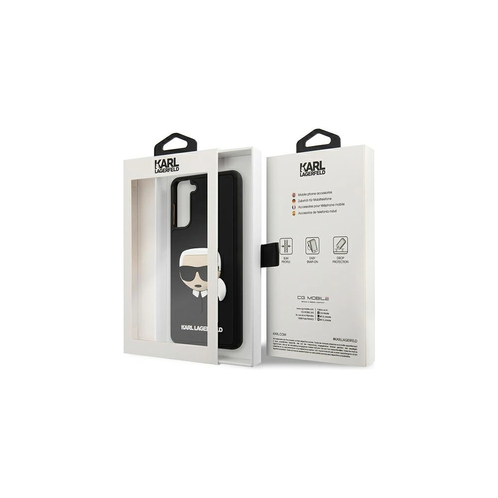 Wholesale Karl Lagerfeld KLHCS21MKH3DBK Samsung Galaxy S21+ Plus black hardcase 3D Rubber Karl`s Head - KLD509BLK - {ean13} - Hurt