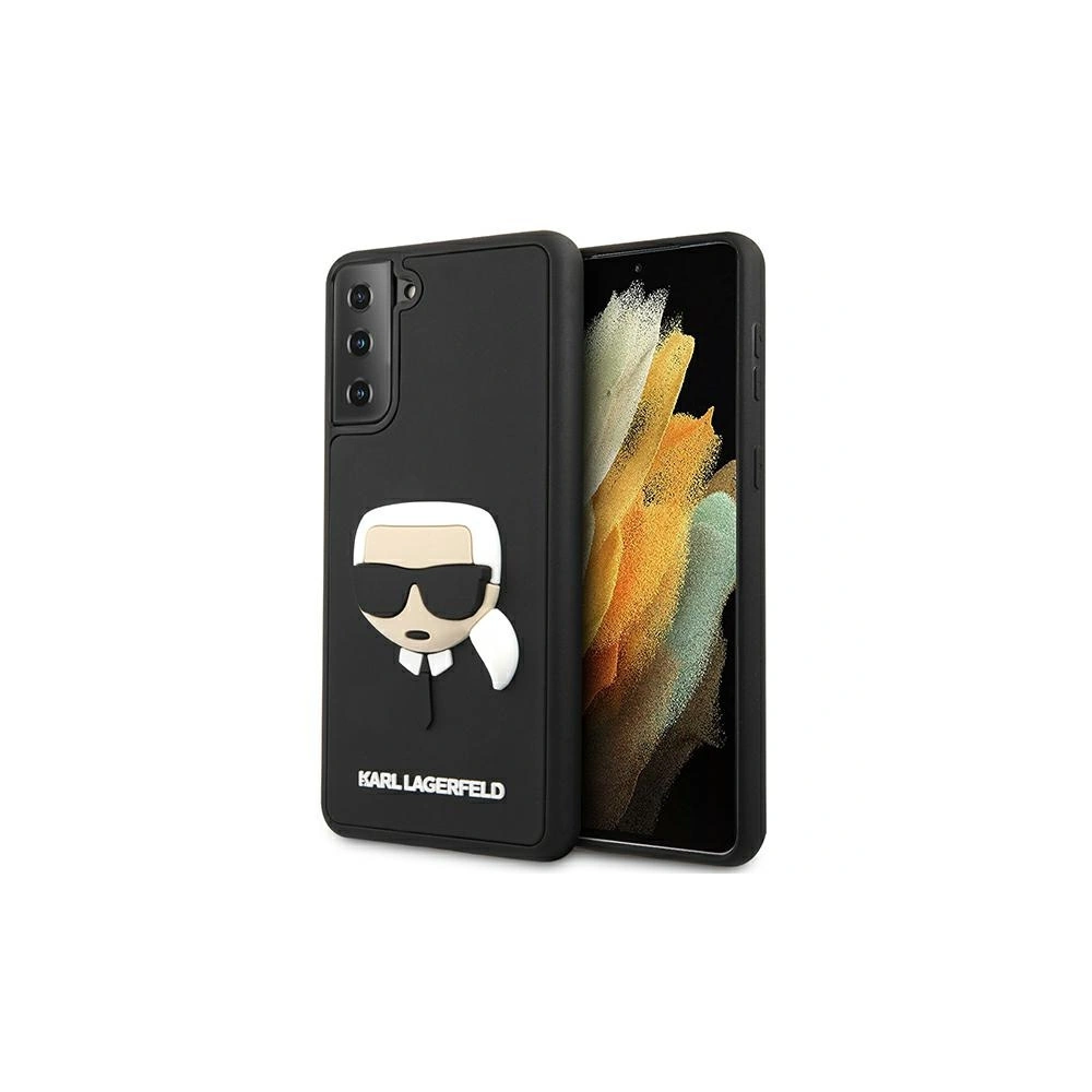 Hurtownia GSM - Etui Karl Lagerfeld KLHCS21SKH3DBK Samsung Galaxy S21 černý/black hardcase 3D Rubber Karl`s Head - KLD510BLK - {ean13} - Hurt
