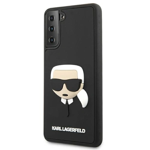 Etui Karl Lagerfeld KLHCS21SKH3DBK Samsung Galaxy S21 czarny/black hardcase 3D Rubber Karl`s Head