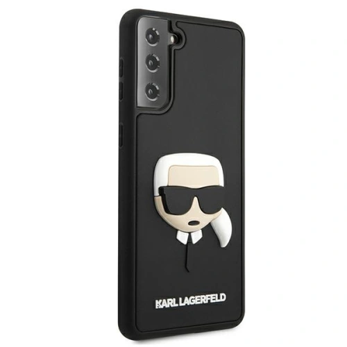 Etui Karl Lagerfeld KLHCS21SKH3DBK Samsung Galaxy S21 czarny/black hardcase 3D Rubber Karl`s Head