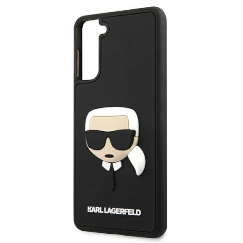 Etui Karl Lagerfeld KLHCS21SKH3DBK Samsung Galaxy S21 czarny/black hardcase 3D Rubber Karl`s Head