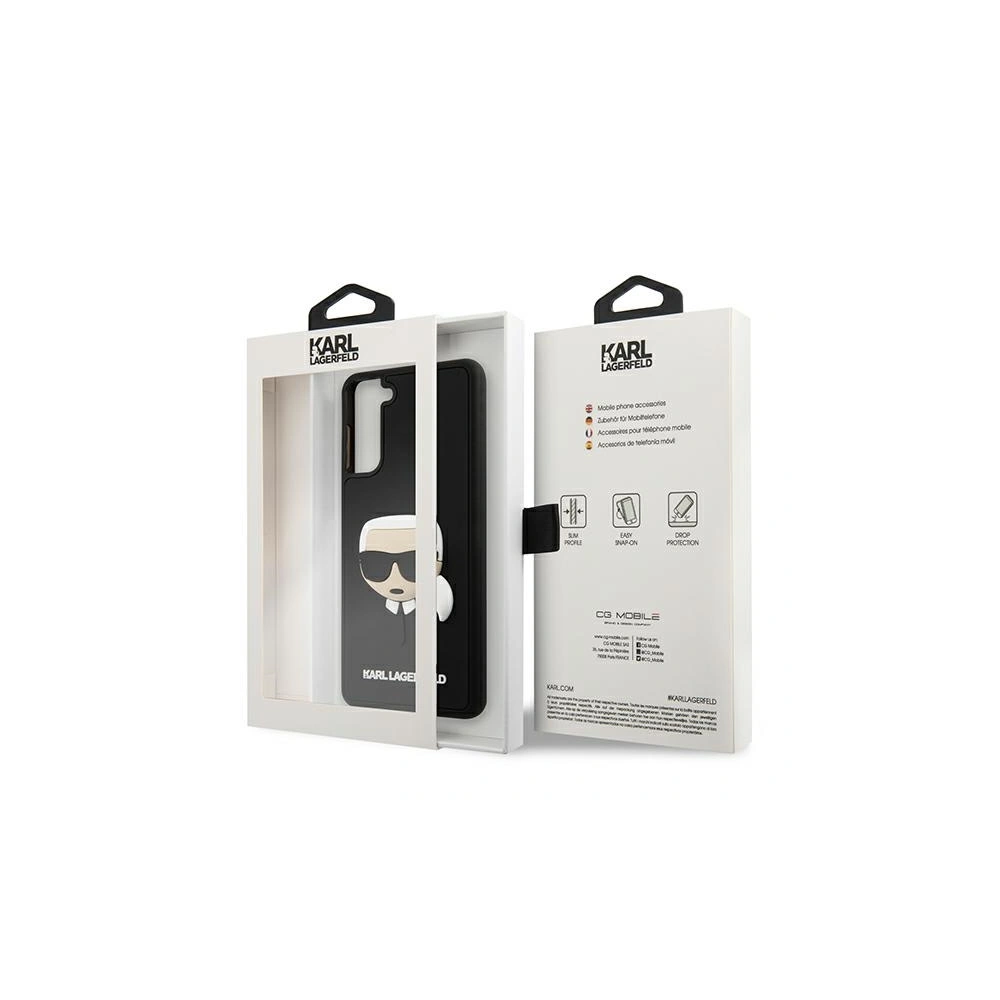 Hurtownia GSM - Etui Karl Lagerfeld KLHCS21SKH3DBK Samsung Galaxy S21 černý/black hardcase 3D Rubber Karl`s Head - KLD510BLK - {ean13} - Hurt
