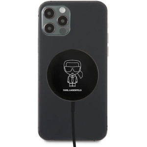 Hurtownia GSM - Ładowarka bezprzewodowa indukcyjna Karl Lagerfeld KLCBMSIKBK 15W MagSafe - KLD511 - {ean13} - Hurt