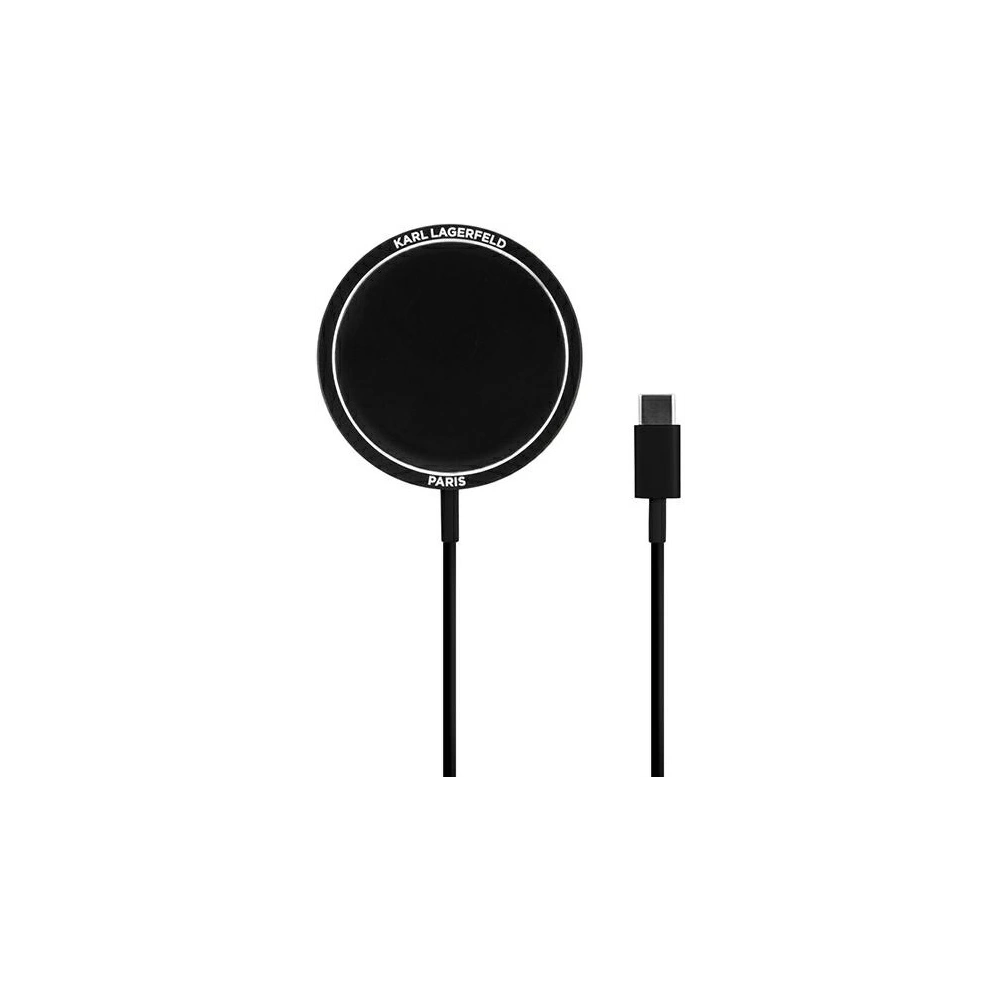 Hurtownia GSM - Bezdrátová indukční nabíječka Karl Lagerfeld KLCBMSIKBK 15W MagSafe - KLD511 - {ean13} - Hurt