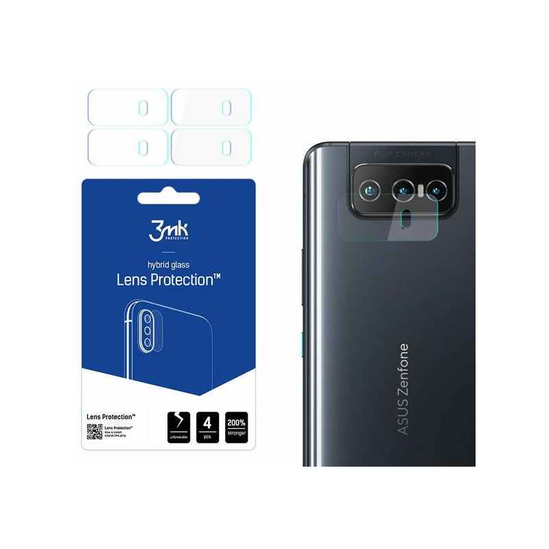Hurtownia 3MK - 5903108400466 - 3MK1754 - Szkło hybrydowe na obiektyw aparatu 3MK Lens Protection Asus Zenfone 8 Flip 5G [4 PACK] - B2B homescreen