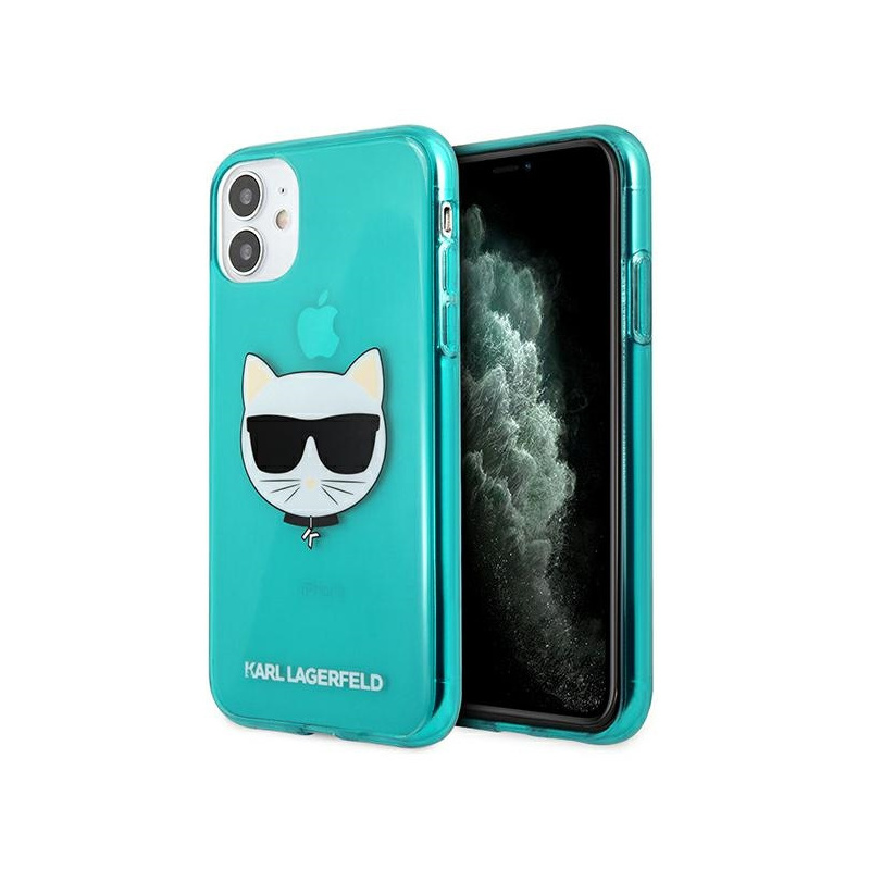 Hurtownia Karl Lagerfeld - 3666339003456 - KLD512BLU - Etui Karl Lagerfeld KLHCN61CHTRB Apple iPhone 11 niebieski/blue hardcase Glitter Choupette Fluo - B2B homescreen