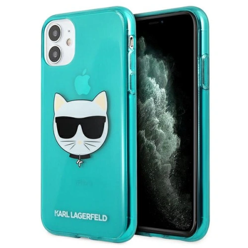 Hurtownia Karl Lagerfeld - 3666339003456 - KLD512BLU - Etui Karl Lagerfeld KLHCN61CHTRB Apple iPhone 11 niebieski/blue hardcase Glitter Choupette Fluo - B2B homescreen