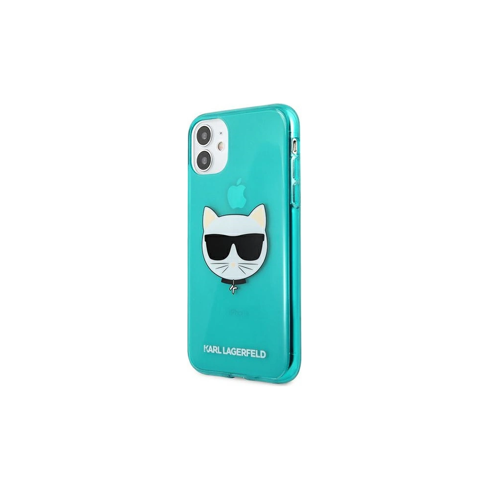 Hurtownia GSM - Etui Karl Lagerfeld KLHCN61CHTRB Apple iPhone 11 niebieski/blue hardcase Glitter Choupette Fluo - KLD512BLU - {ean13} - Hurt