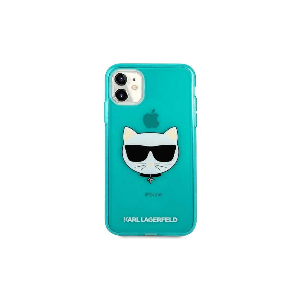 Hurtownia GSM - Etui Karl Lagerfeld KLHCN61CHTRB Apple iPhone 11 niebieski/blue hardcase Glitter Choupette Fluo - KLD512BLU - {ean13} - Hurt