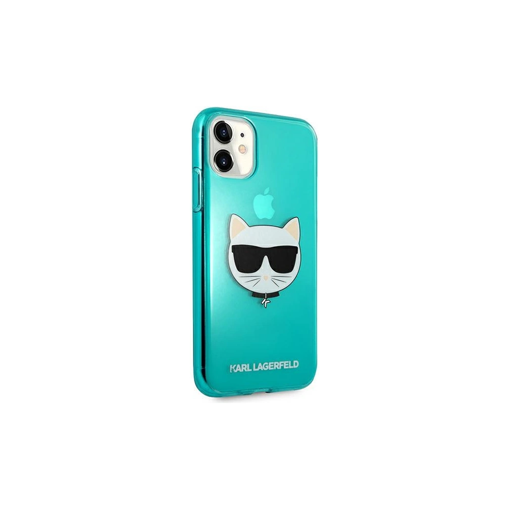 Wholesale Karl Lagerfeld KLHCN61CHTRB Apple iPhone 11 blue hardcase Glitter Choupette Fluo - KLD512BLU - {ean13} - Hurt