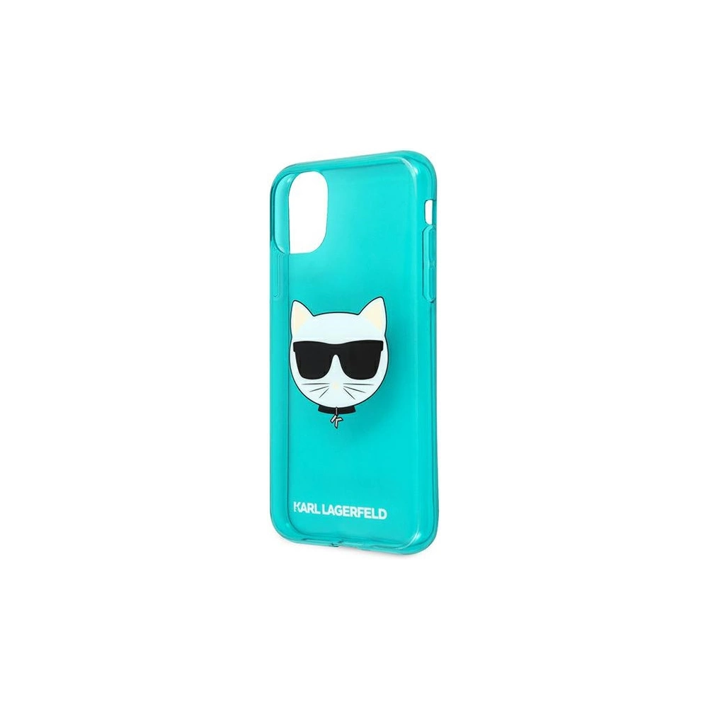 Hurtownia GSM - Etui Karl Lagerfeld KLHCN61CHTRB Apple iPhone 11 niebieski/blue hardcase Glitter Choupette Fluo - KLD512BLU - {ean13} - Hurt