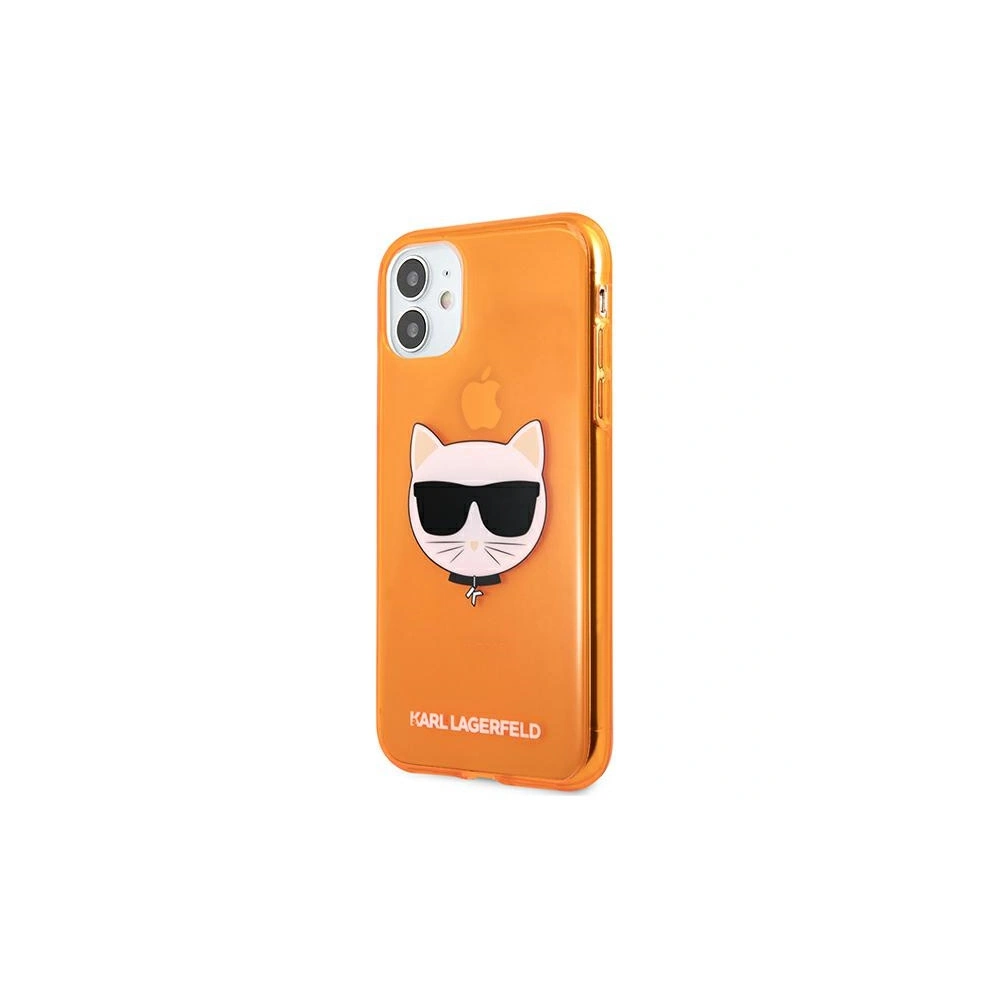 Hurtownia GSM - Etui Karl Lagerfeld KLHCN61CHTRO Apple iPhone 11 pomarańczowy/orange hardcase Glitter Choupette Fluo - KLD513ORG - {ean13} - Hurt