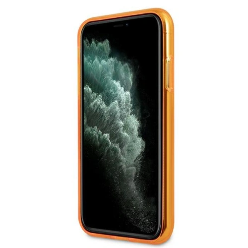 Etui Karl Lagerfeld KLHCN61CHTRO Apple iPhone 11 pomarańczowy/orange hardcase Glitter Choupette Fluo