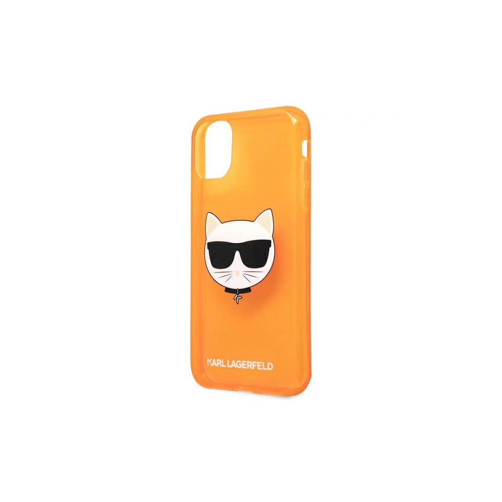 Hurtownia GSM - Etui Karl Lagerfeld KLHCN61CHTRO Apple iPhone 11 pomarańczowy/orange hardcase Glitter Choupette Fluo - KLD513ORG - {ean13} - Hurt
