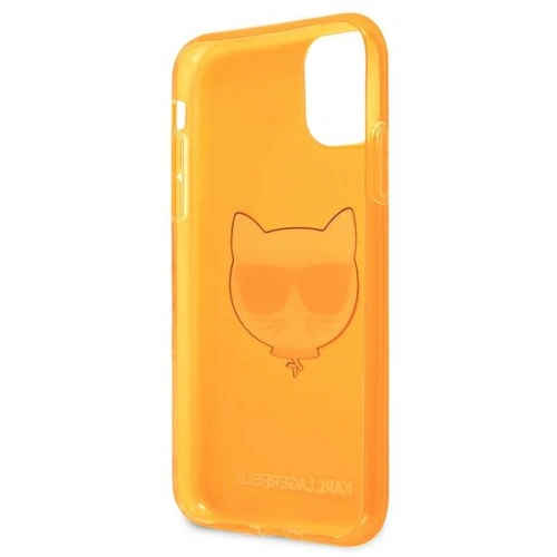 Etui Karl Lagerfeld KLHCN61CHTRO Apple iPhone 11 pomarańczowy/orange hardcase Glitter Choupette Fluo